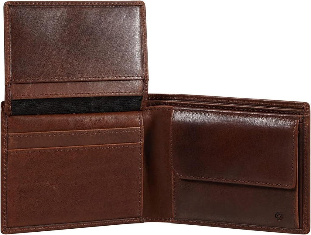Samsonite Veggy SLG - Portofel, 10,5 cm, maro (maro închis) Portofel Barbati Naty Shop