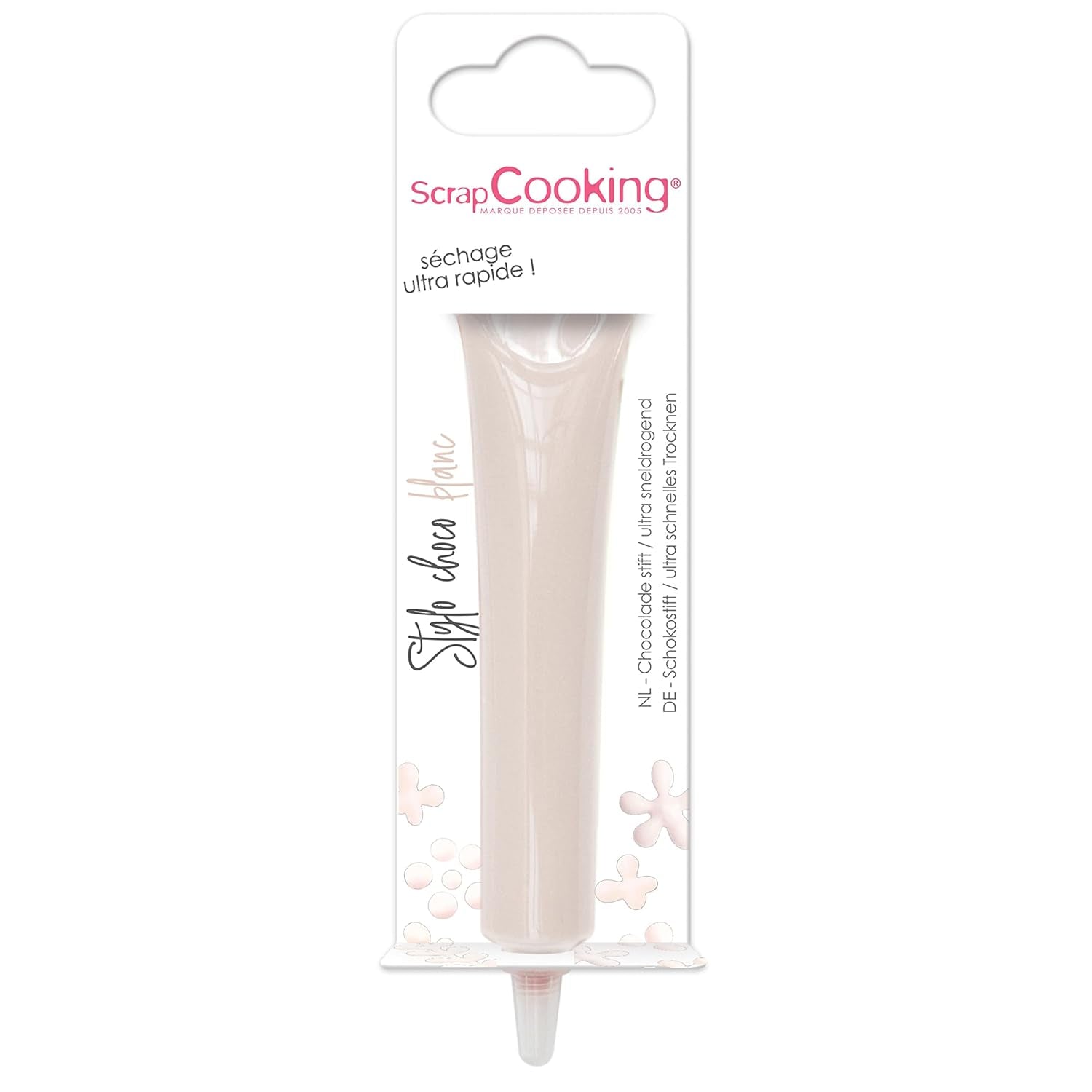 ScrapCooking - colorant alimentar, diverse culori, la tub pentru scriere, 25 grame Pasta de zahar Naty Shop Alb 25G