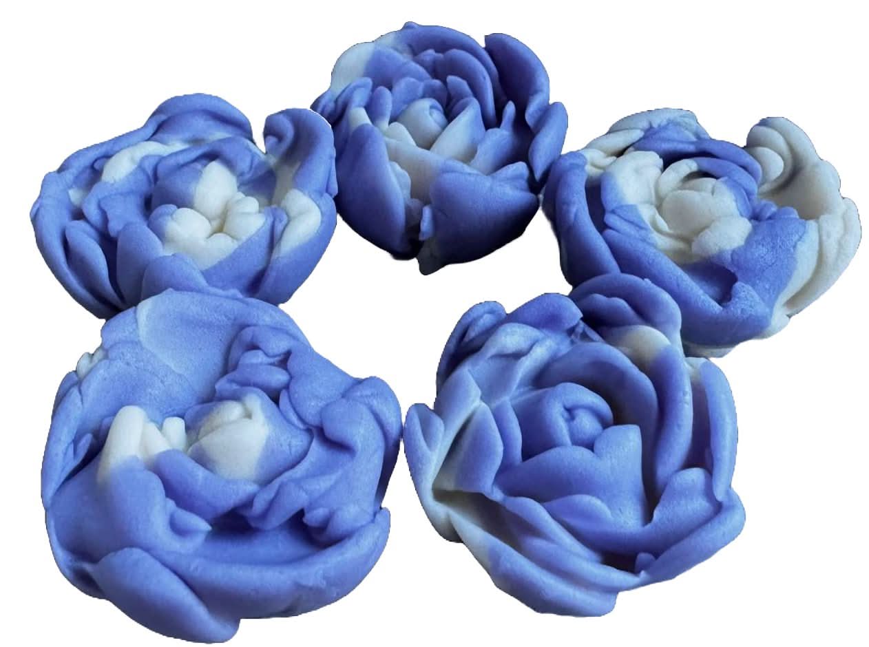 Set 5 decoratiuni comestibile din zahar, Trandafiri Decoratiuni din Pasta de Zahar Nati Shop