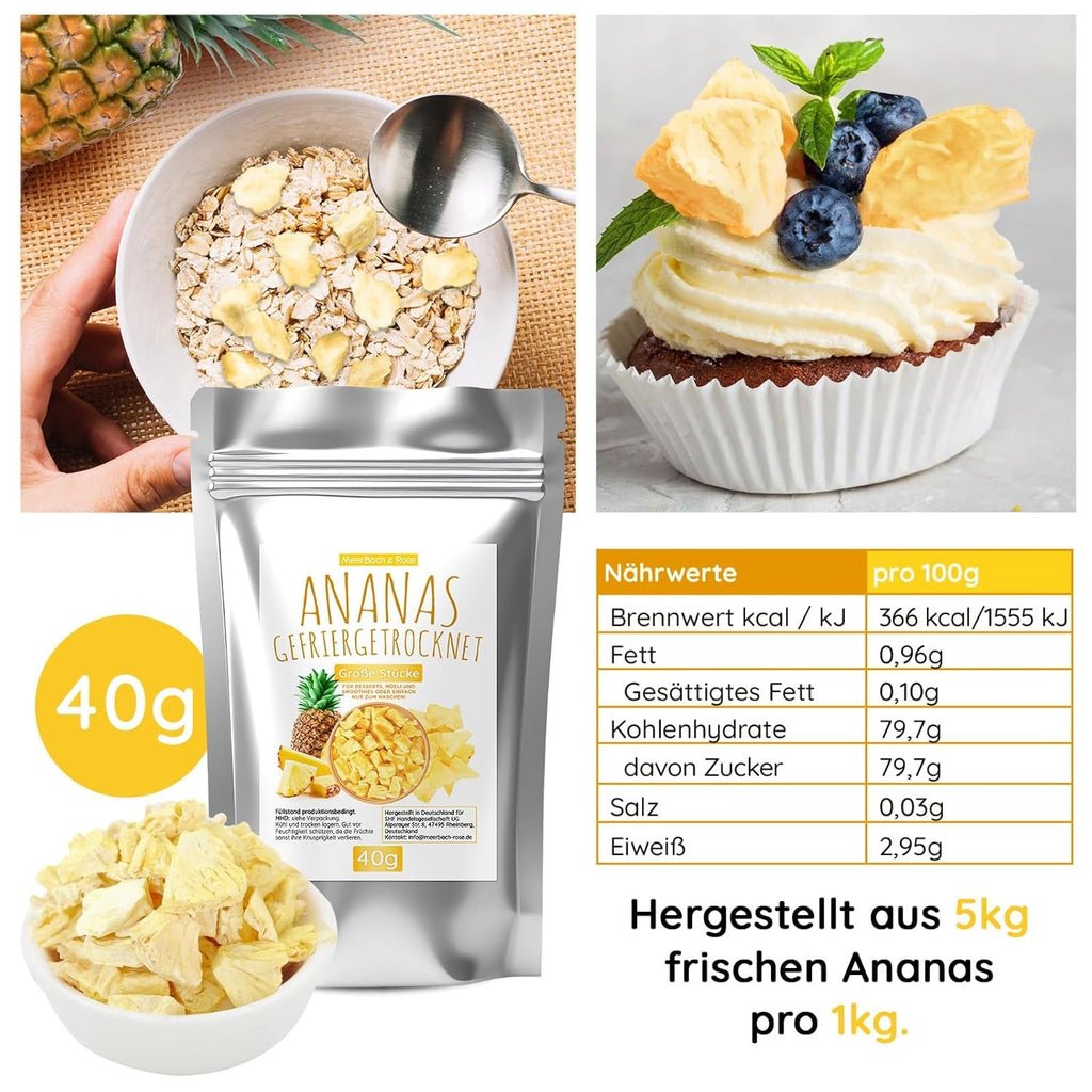 Set de degustare de fructe liofilizate 5x40g, căpșuni fructate liofilizate, zmeură, ananas, mango și amestec de căpșuni-banană, fără aditivi, fabricat în Germania Produse deshidratate Naty Shop