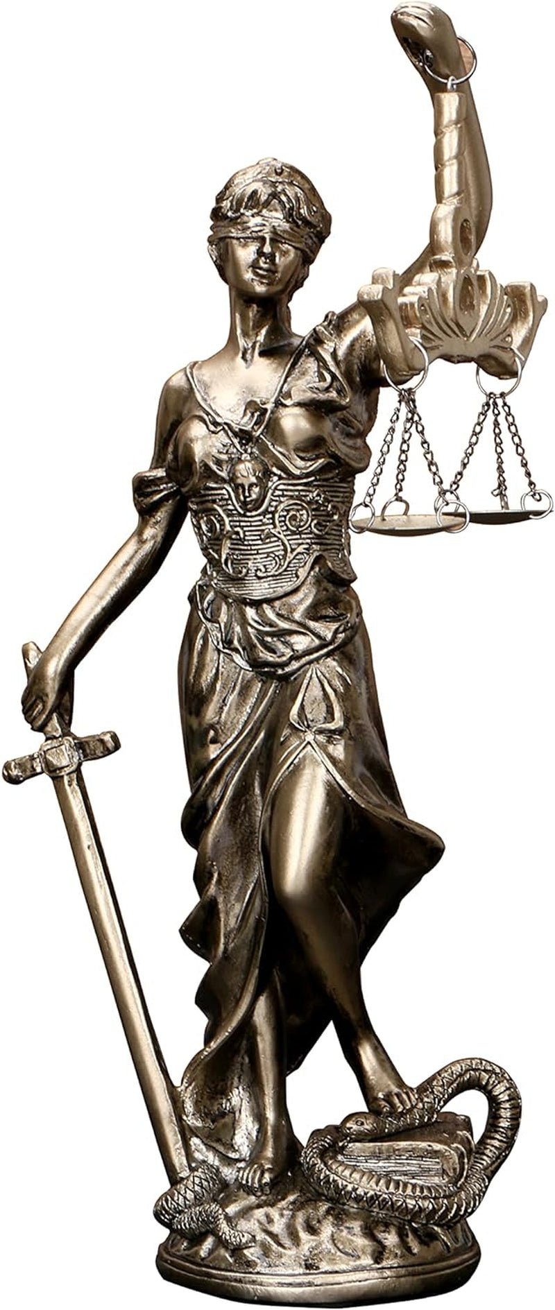 Statuia Doamna Justiției, 30,5 cm, statuie pentru justiție, zeița justiției, sculptură a justiției, înger greco-roman, justiție, statui oarbe pentru decor, Statuete si sculpturi Naty Shop Titlu implicit