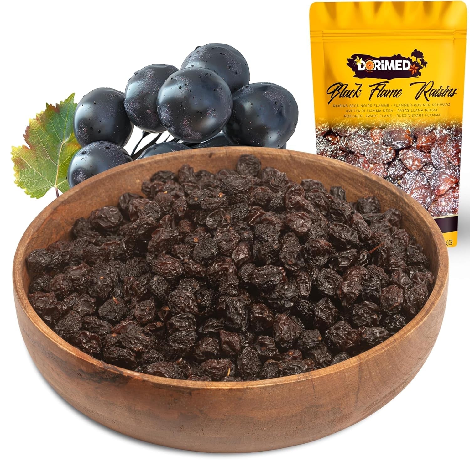 Sultane negre violet 1 kg | Struguri uscați | Fără semințe și fără zahăr | produse fără inginerie genetică | Potrivit pentru vegetarieni și vegani | Ideal pentru combinarea cu ciocolată | Produse deshidratate Naty Shop Titlu implicit