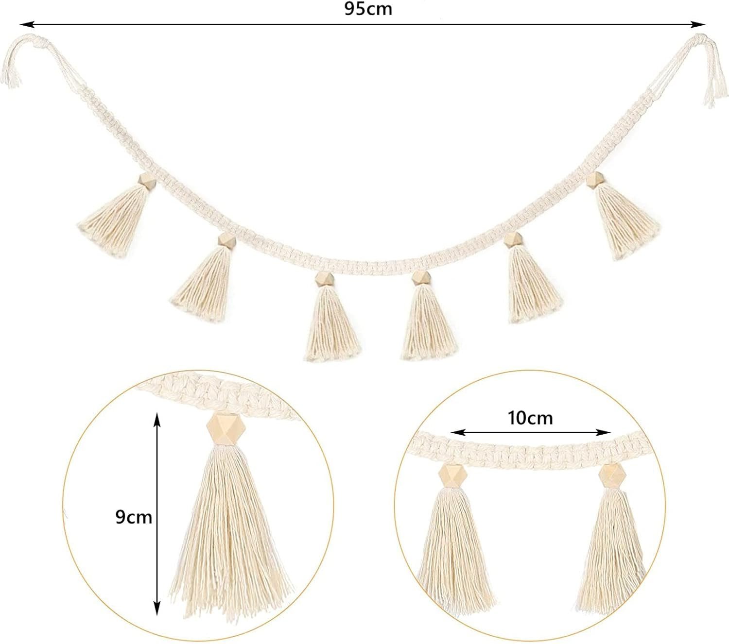 Tapiserie bucati franjuri ghirlanda banner bumbac tesute Casa - Accesorii si Decoratiuni Naty Shop