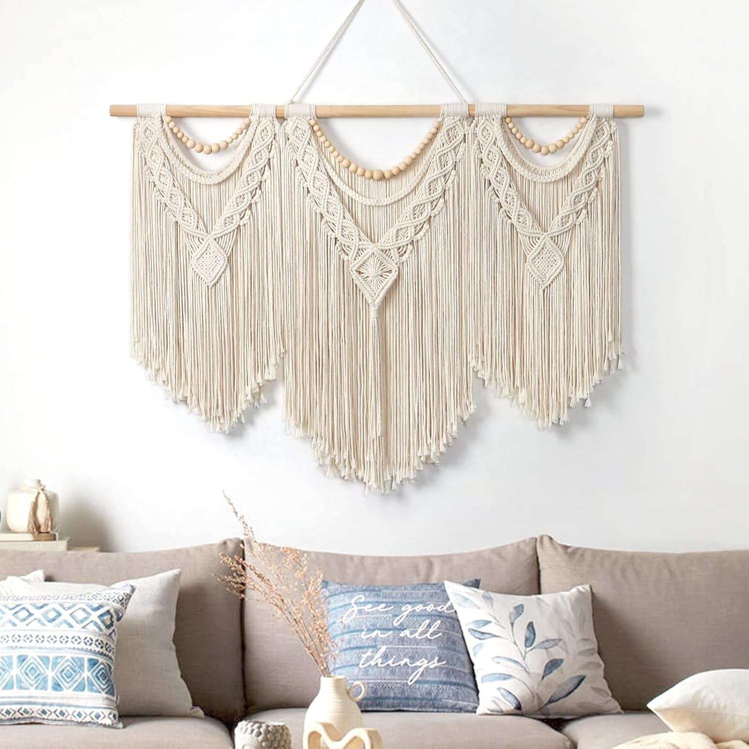Tapiserie dremisland mare deco tesute bej Casa - Accesorii si Decoratiuni Naty Shop