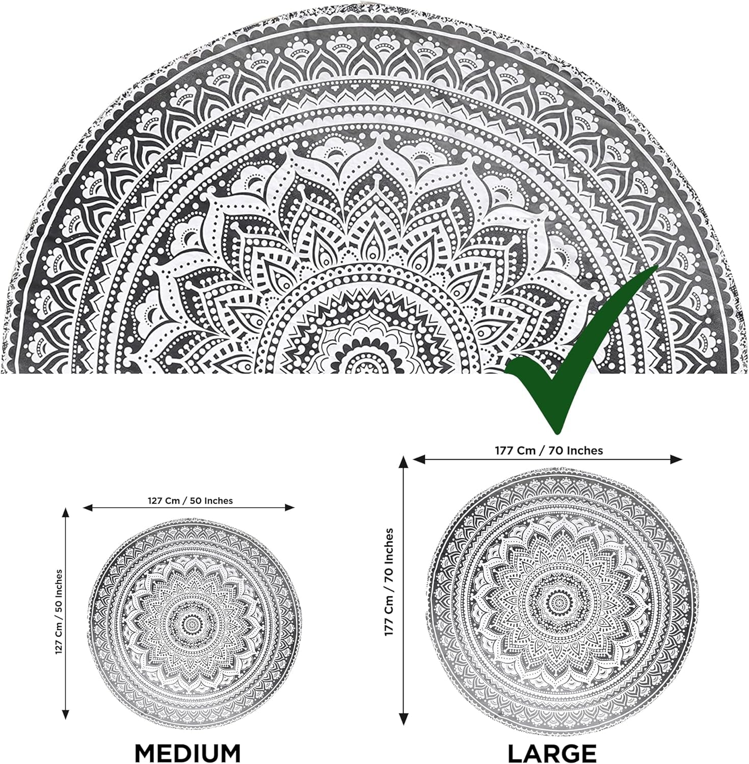 Tapiserie india beach towel round mandala hippielarge indian Casa - Accesorii si Decoratiuni Naty Shop