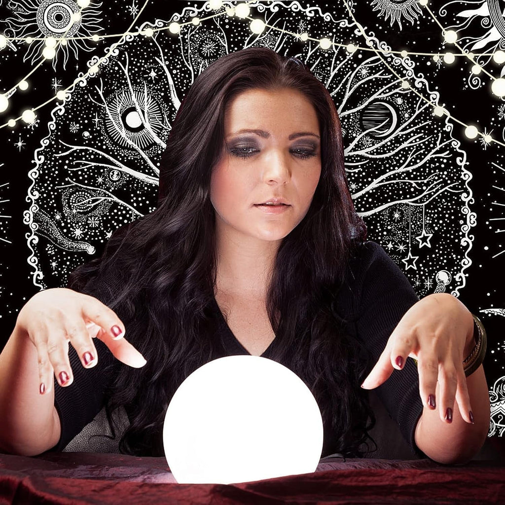 Tapiserie negru alb copac viata tapiserii faze luna Casa - Accesorii si Decoratiuni Naty Shop