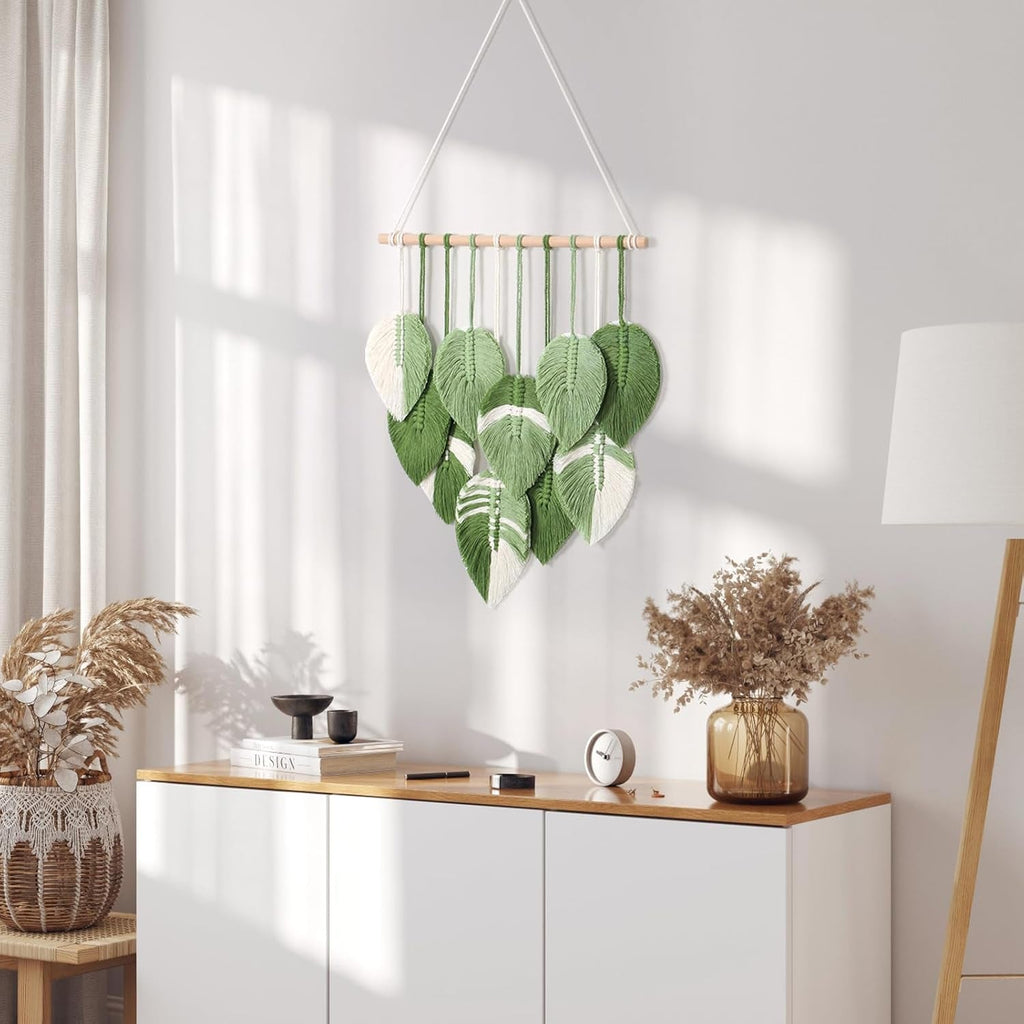 Tapiserie tapiterie frunze verzi tesute manual Casa - Accesorii si Decoratiuni Naty Shop