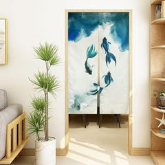 Tapiserie traditionala stil chinezesc pictura cerneala groasa noren Casa - Accesorii si Decoratiuni Naty Shop