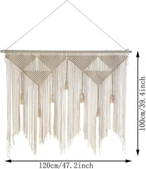 Tapiserie usa tesute bej tassel bedroom balcony Casa - Accesorii si Decoratiuni Naty Shop
