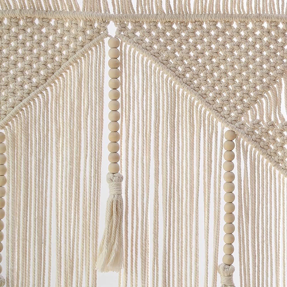 Tapiserie usa tesute bej tassel bedroom balcony Casa - Accesorii si Decoratiuni Naty Shop