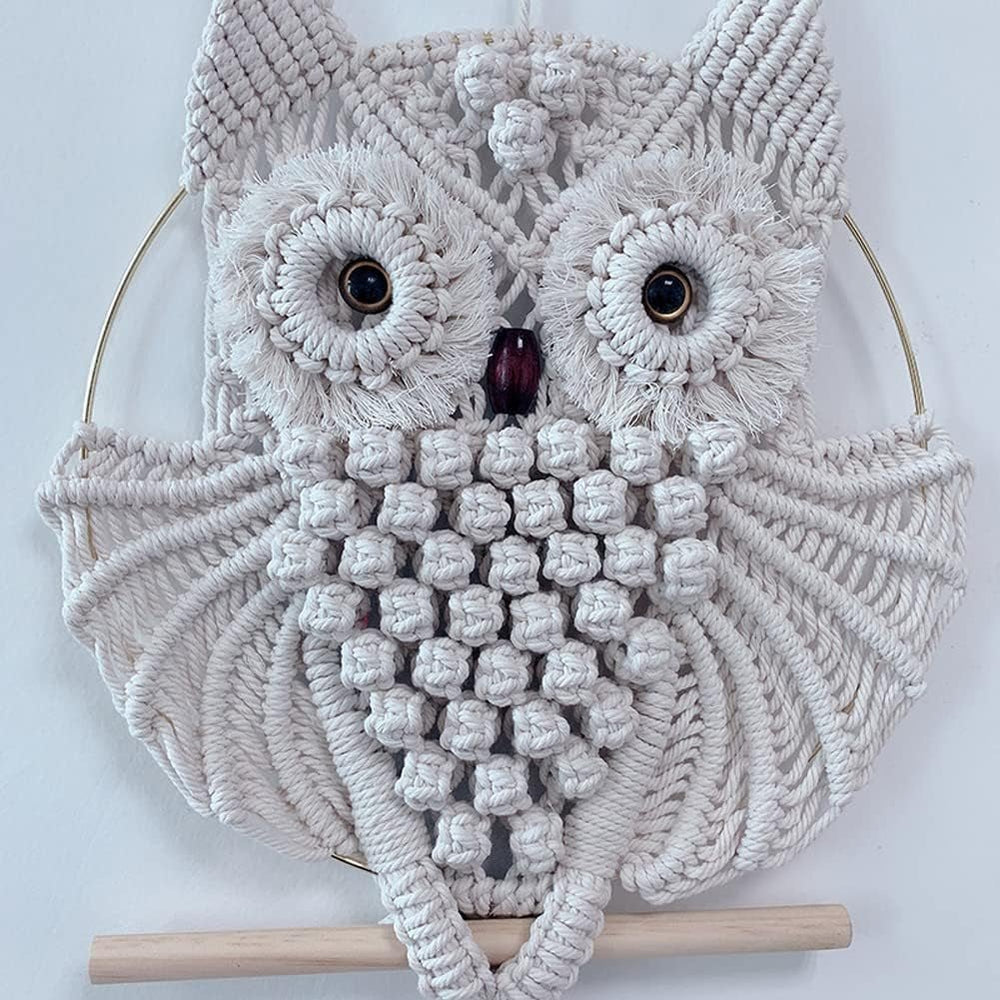 Tapiserie ysglife bufnite decorare manual ornament arta agatatoare Casa - Accesorii si Decoratiuni Naty Shop