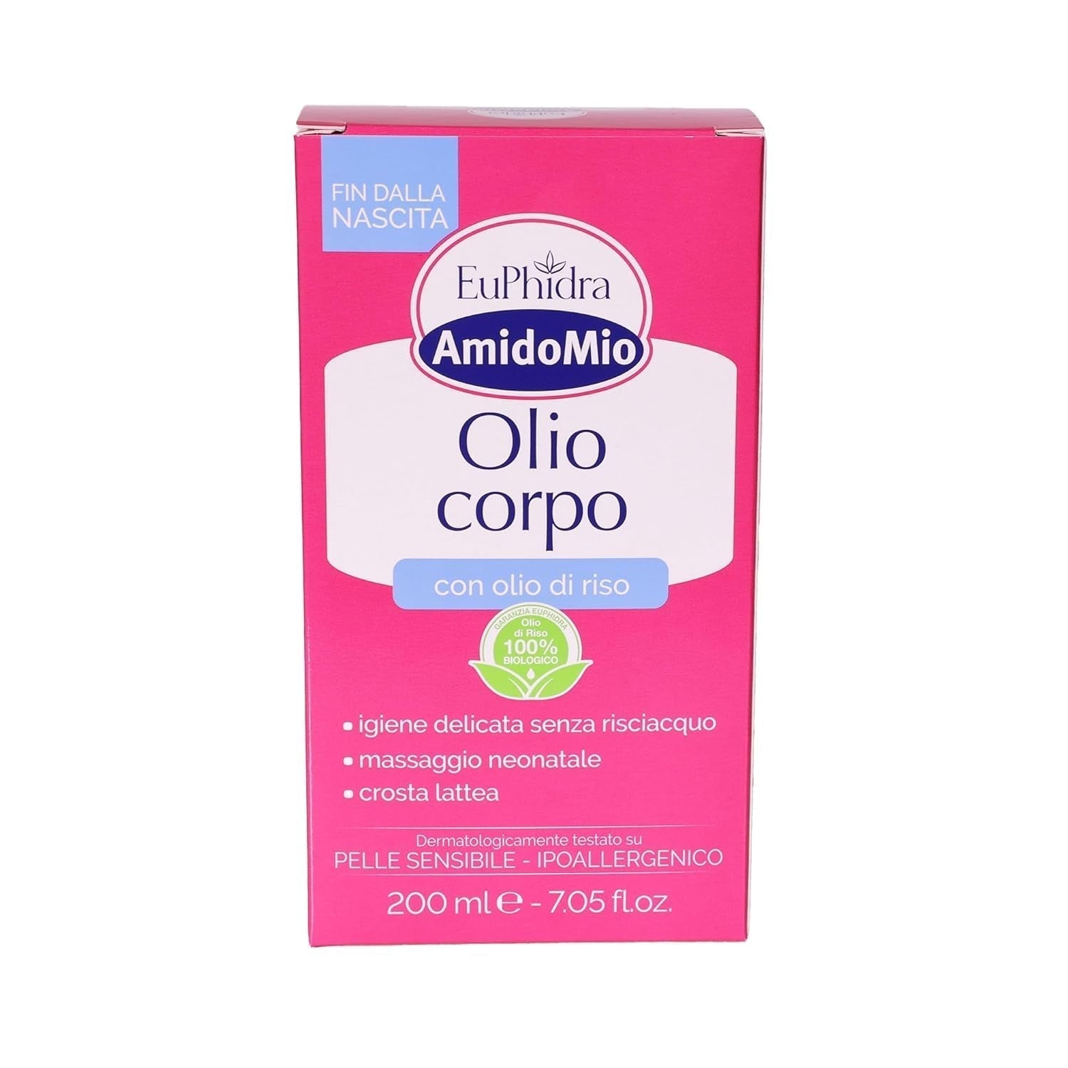 Ulei de corp Starch Mio, îndepărtează pălăria de leagăn de la nou-născuți, 200 ml Copii - Baie si Skincare Naty Shop